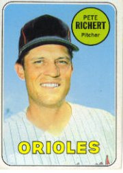 1969 Topps Baseball Cards      086      Pete Richert